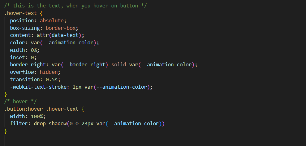 CSS styling for glowing button